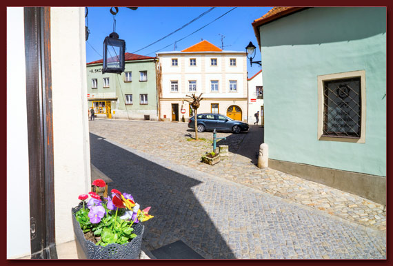 Pohled z okna z Tatínkova apartmá
