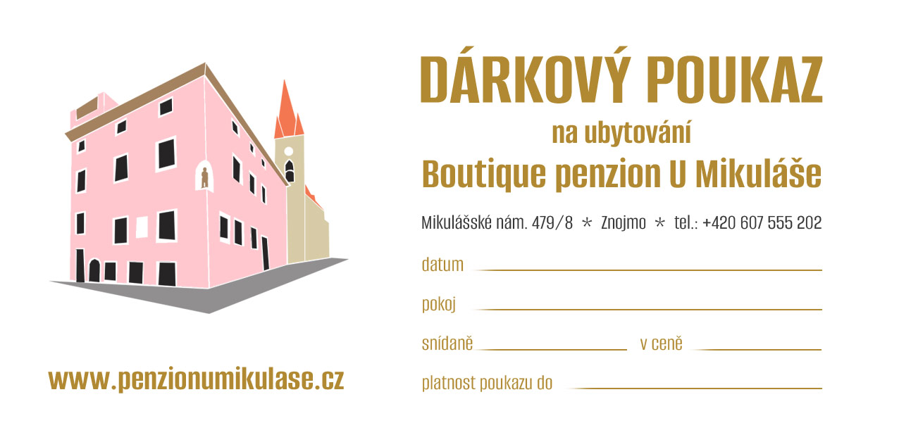 Dárkový poukaz - ukázka